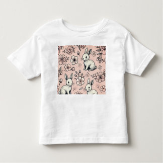 Floral Bunny Doodle T-Shirt | Cute & Cozy Spring D