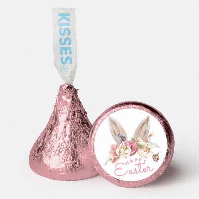 Floral Bunny Ears | Happy Easter Hershey®'s Kisses® (Front)