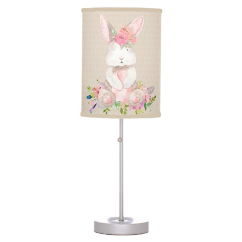 Floral Bunny Kids Room Floor Lamp