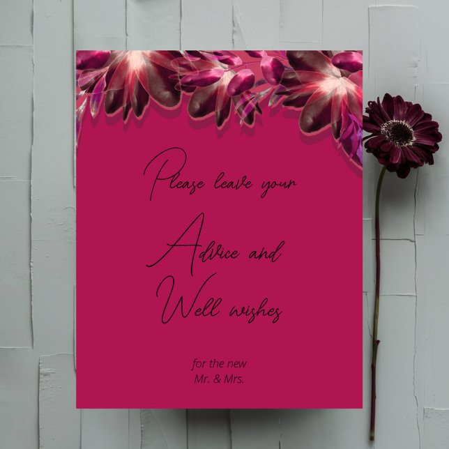 Floral Burgundy Advice and Well wishes   Poster (Creator Uploaded)