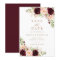 Floral Burgundy Blush Elegant Modern Save the Date