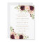 Floral Burgundy Blush Modern Elegant Wedding