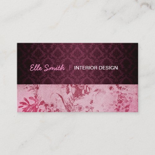 Floral Burgundy Business Card
