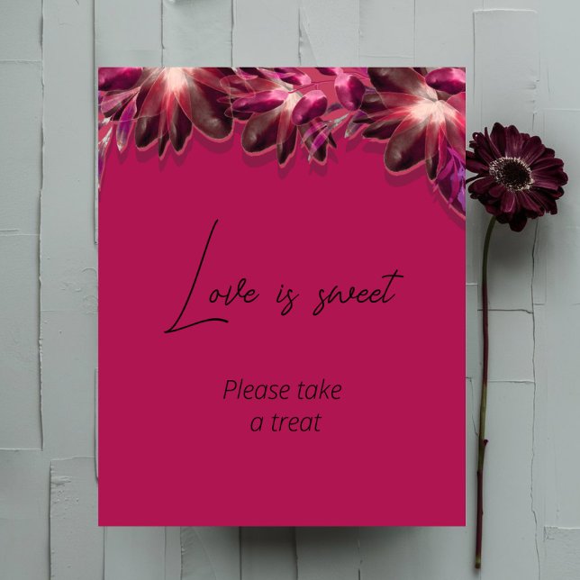 Floral Burgundy love is sweet bridal shower    Poster (Creator Uploaded)