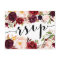 Floral Burgundy Marsala RSVP Postcard