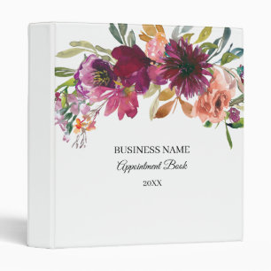 Floral Business Appointment Book Binder