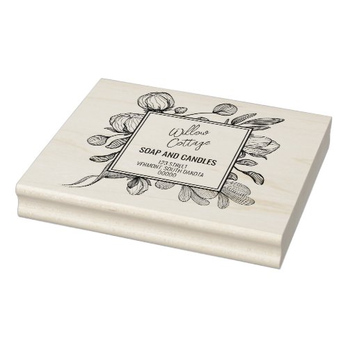 Floral Business Branding Rubber Stamp