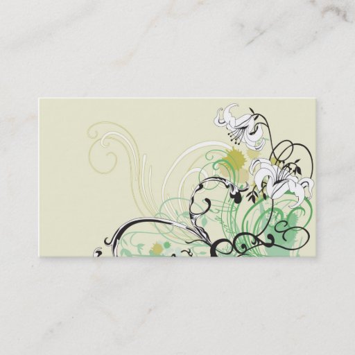 Customizable Floral Business Card