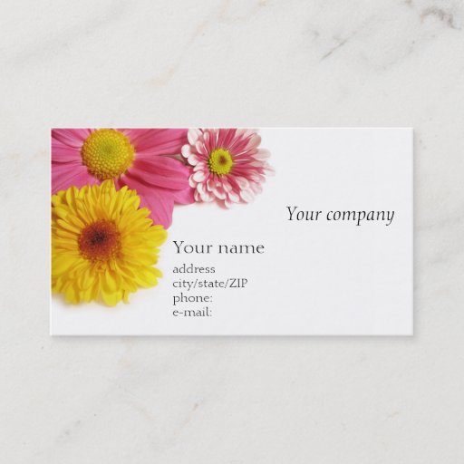 Customizable Floral business card