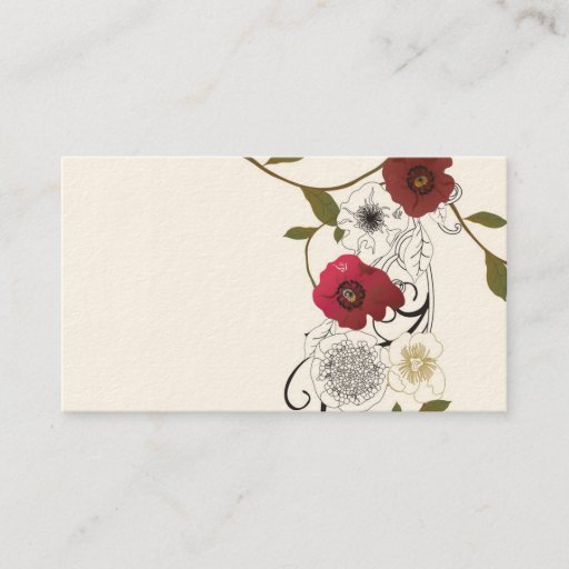 Customizable Floral Business Card