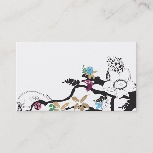 Customizable Floral Business Card