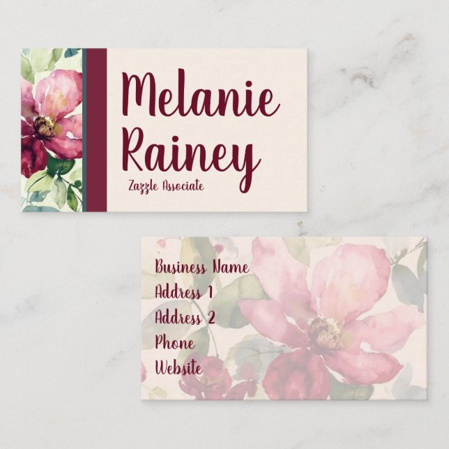 Floral Business Card (Front/Back)