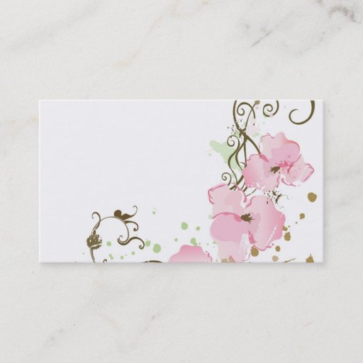 Customizable Floral Business Card