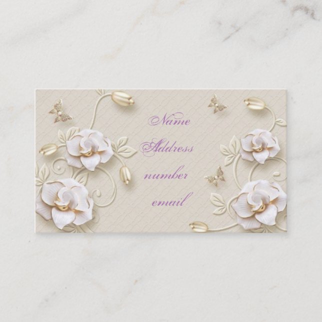 Floral  business card (Front)