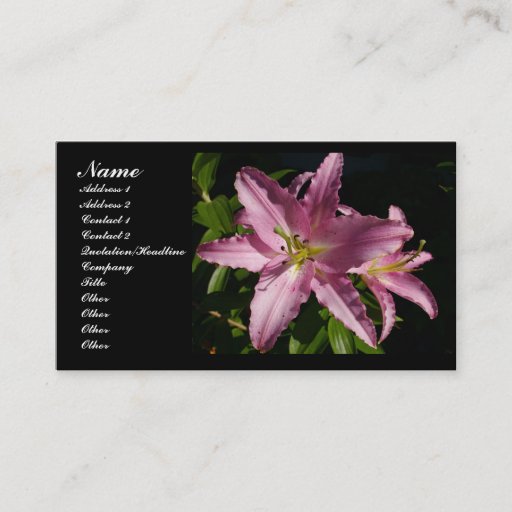 Customizable Floral business card
