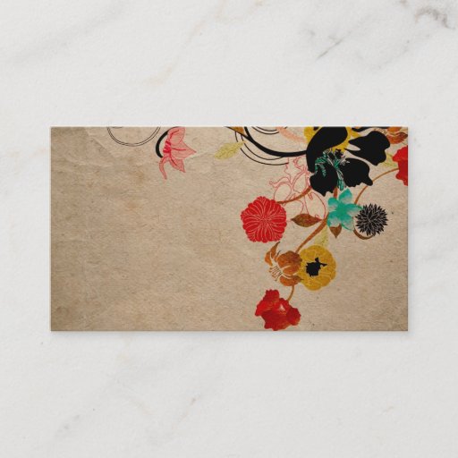 Customizable Floral Business Card