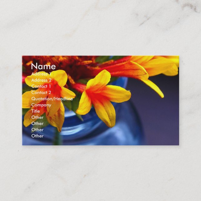 Floral Business Card (Front)