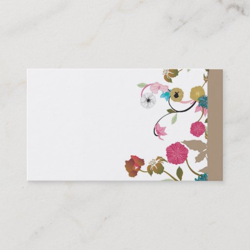 Customizable Floral Business Card
