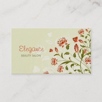 Floral Business Card by Kjpargeter at Zazzle