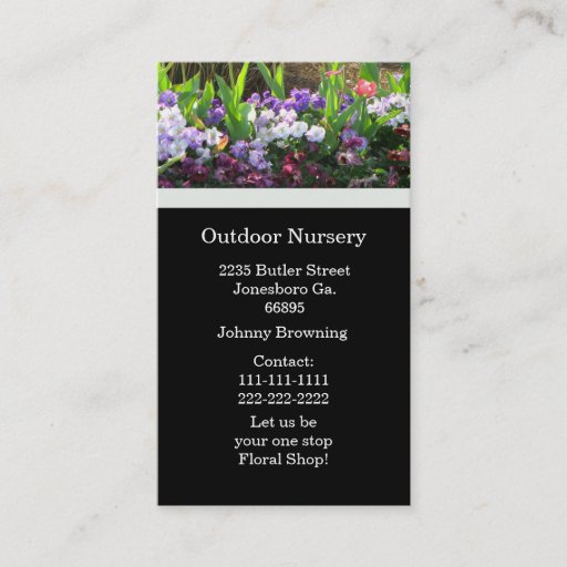 Customizable Floral Business Card