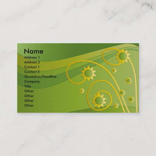 Customizable Floral Business Card