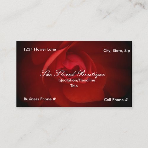 Floral business card..