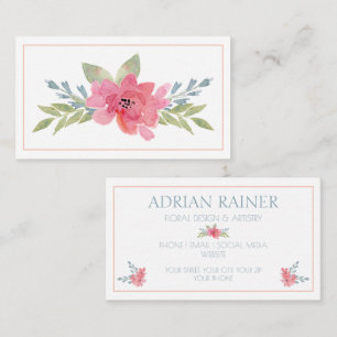 Floral Business Card for Creative Professionals
