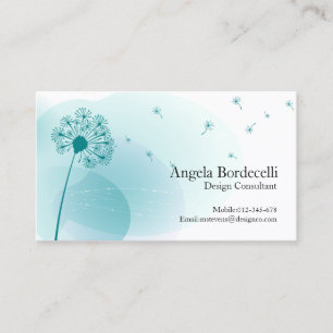 Floral Business Card Gentle Dandelion