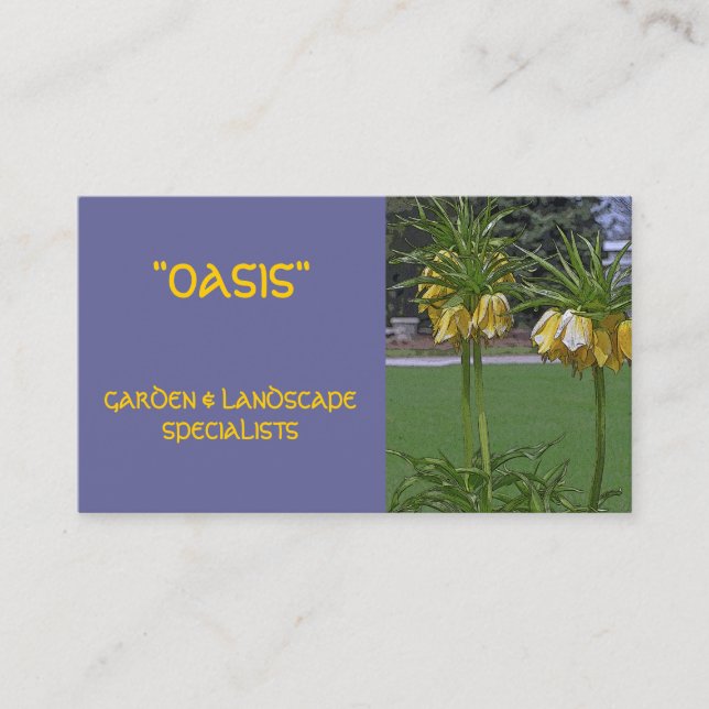FLORAL BUSINESS CARD/LANDSCAPING, GARDENING,ETC. BUSINESS CARD (Front)