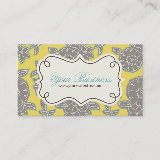Customizable Floral Business Card, Profile Card