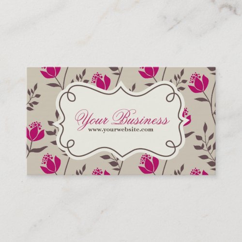 Floral Business Card, Profile Card