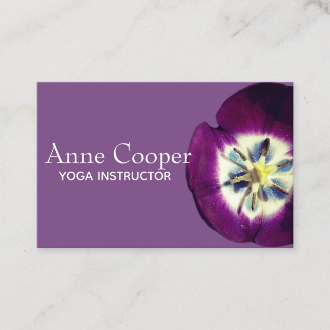 Floral Business Card, Size, Custom text Card (Front)
