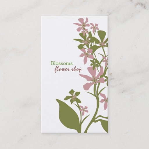 Customizable Floral Business Cards