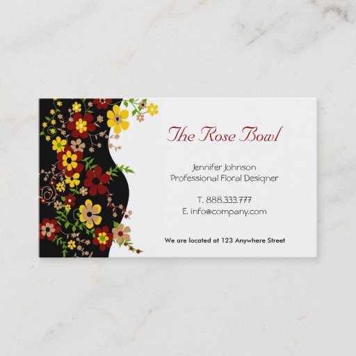 Customizable Floral Business Cards