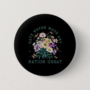 Floral Butterflies Anti Trump Democrat President L Button