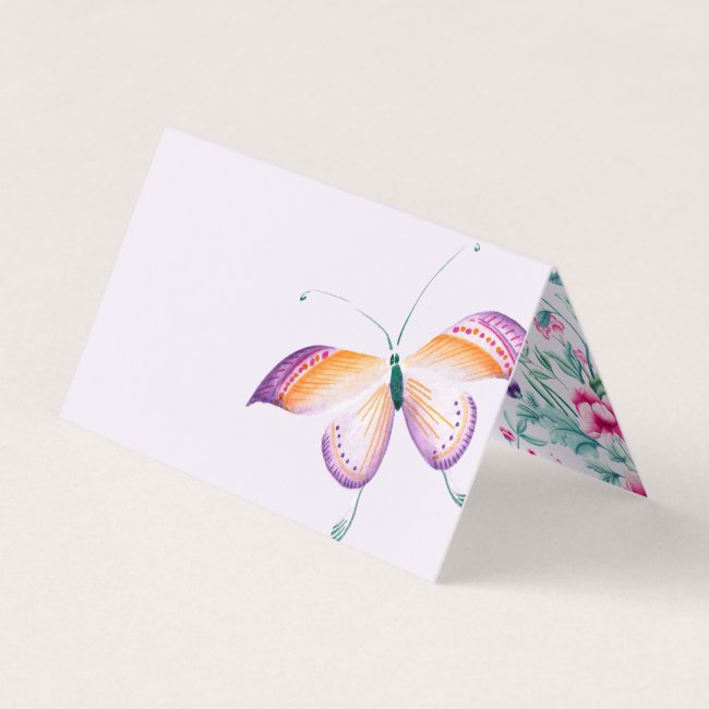 Floral & Butterflies Chinoiserie - Place Cards