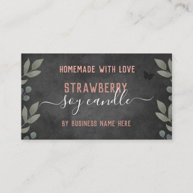 Floral Butterflies Custom Business Card (Front)