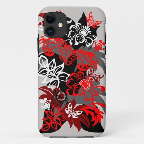 Floral  butterflies damask design iPhone 11 case