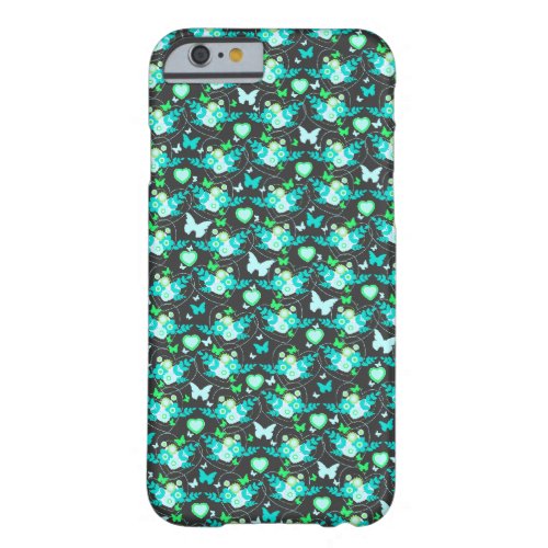 Floral butterflies  hearts jade iphone case