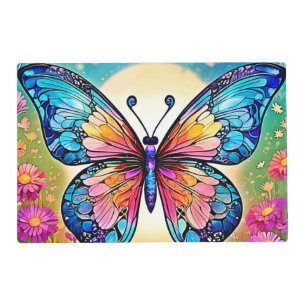 Floral Butterfly Art Design Placemat