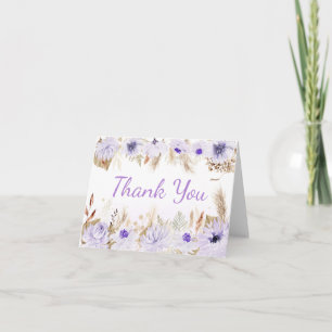 Floral Butterfly Baby Shower  Thank You Card