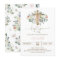 Floral Butterfly Baptism Invitation