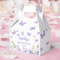 Floral Butterfly Birthday Favor Boxes