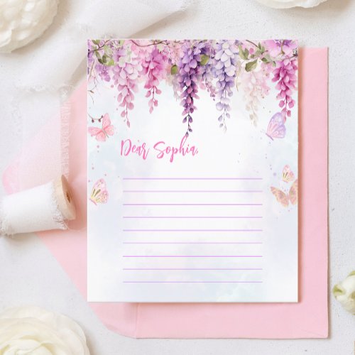 Floral Butterfly Birthday Time Capsule Note