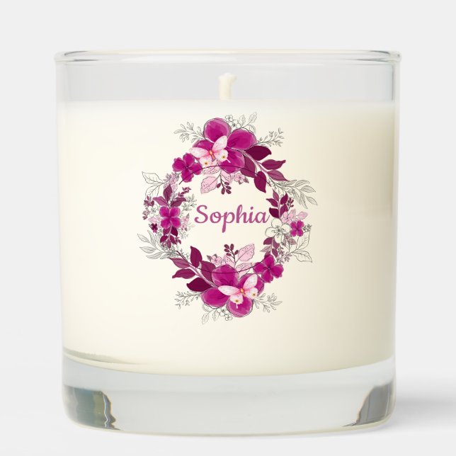 Floral Butterfly Candle (Front)