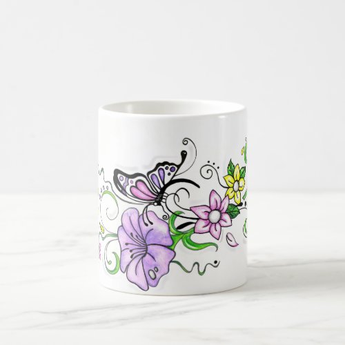 Floral Butterfly Coffee Mug