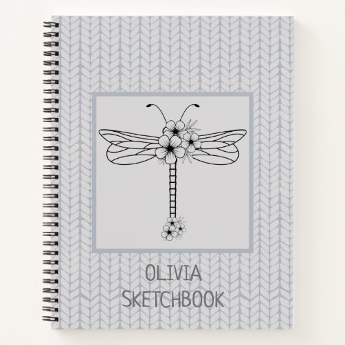 Floral Butterfly Design Notebook