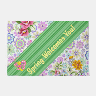 Floral Butterfly Door Mat