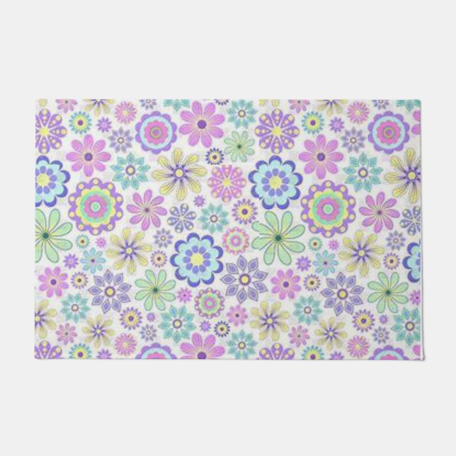 Floral Butterfly Door Mat (Front)