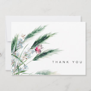 Floral Butterfly Funeral Bereavement Thank You Card